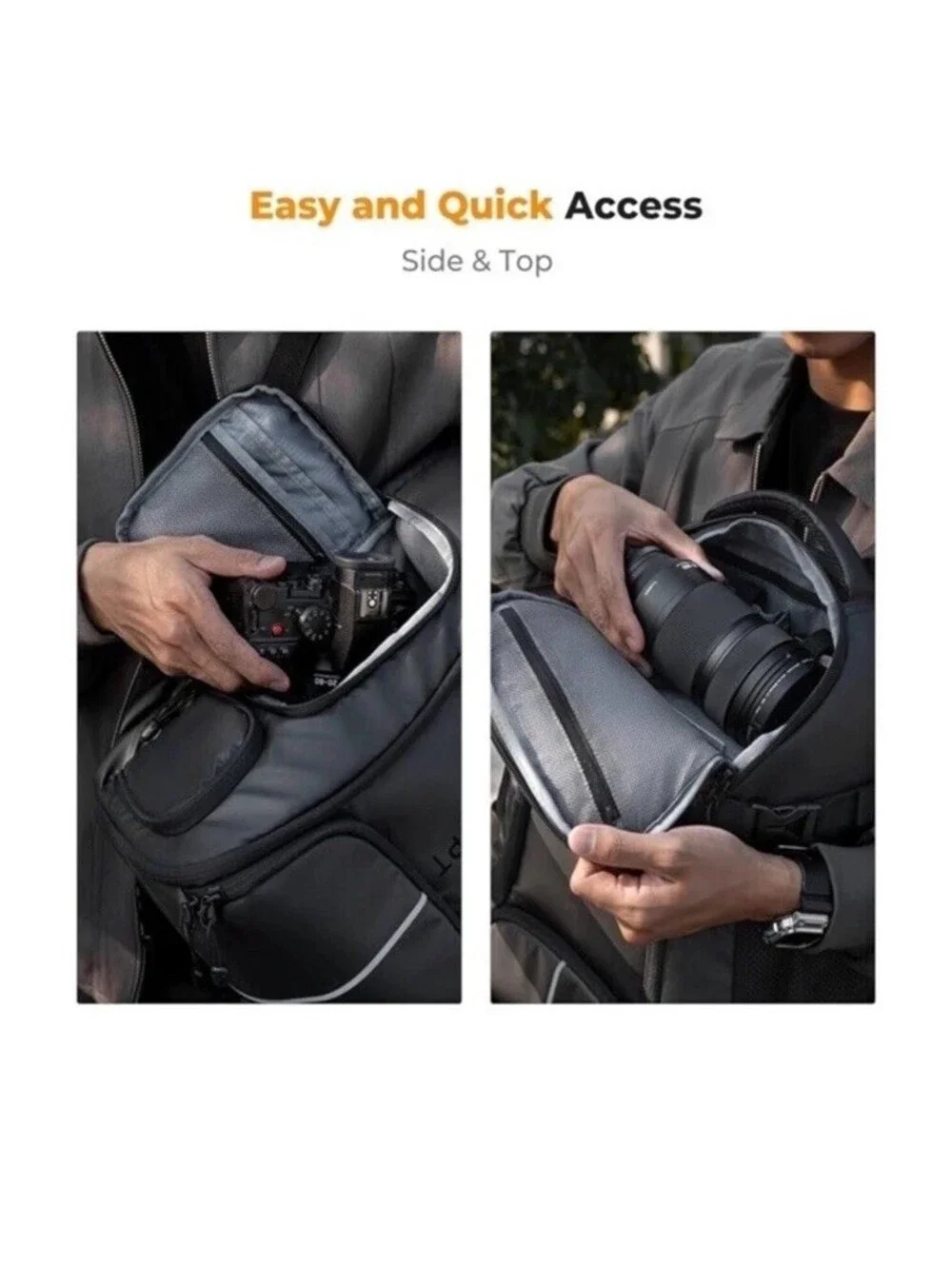 K&F Concept 25L Hard Shell Camera Backpack Rucksack Bag for Photography DSLR SLR